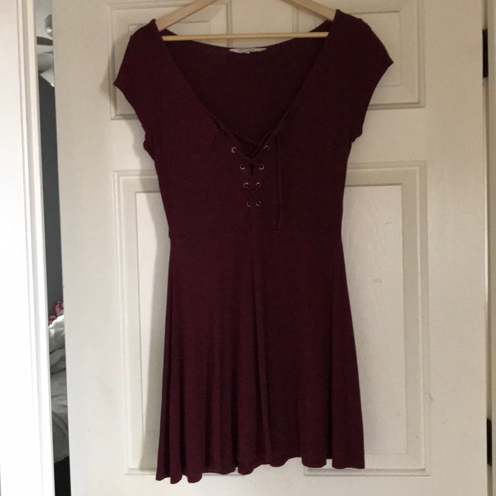 Maroon Relaxed Dress